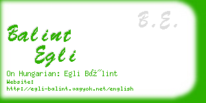 balint egli business card